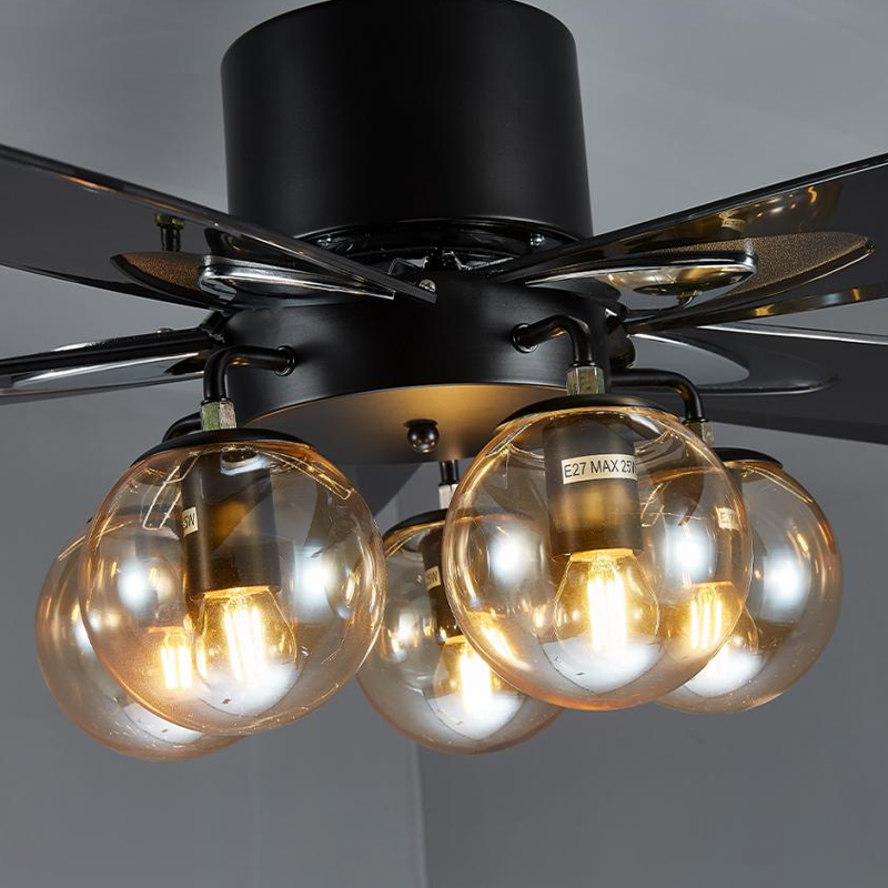 Velký stropní ventilátor s ABS lopatkami se světlem