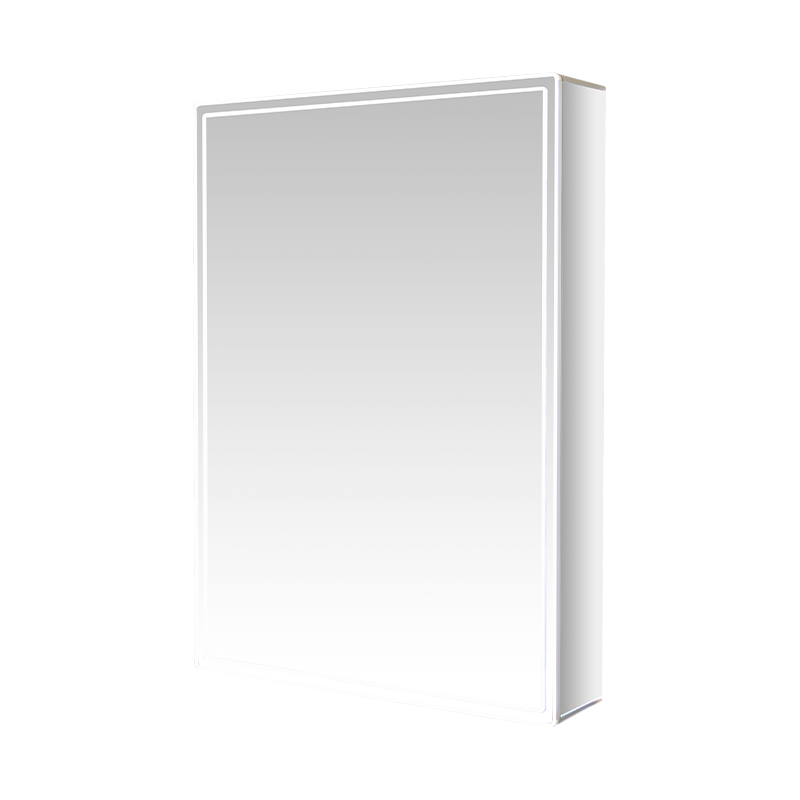 Jednodveřová LED koupelnová zrcadlová skříňka s make-up zrcátkem proti zamlžení Jednodveřová LED koupelnová zrcadlová skříňka s make-up zrcátkem proti zamlžení