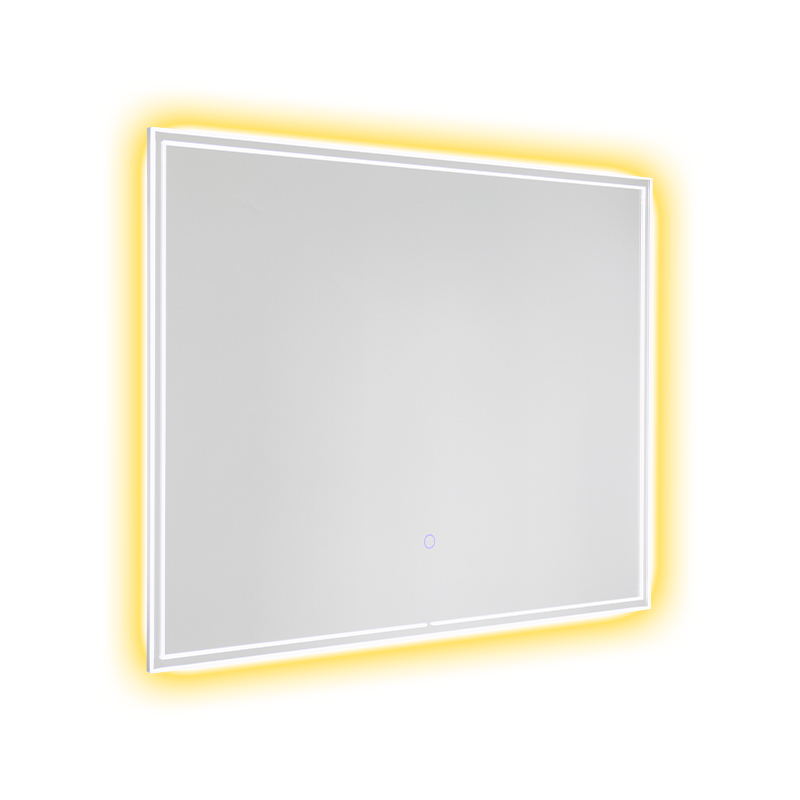 Hliníkový rám LED Smart Dimming Odmlžování Podsvícené Koupelnové zrcadlo