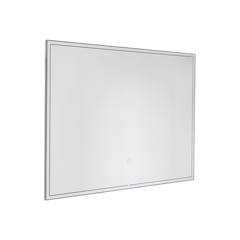 Hliníkový rám LED Smart Dimming Odmlžování Podsvícené Koupelnové zrcadlo
